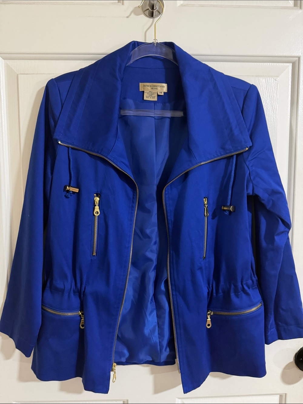 Royal Blue Lightweight Zip-Front Jacket